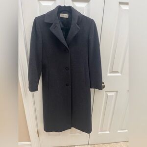 Calvin Klein  100% cashmere dark gray winter trench coat size 6